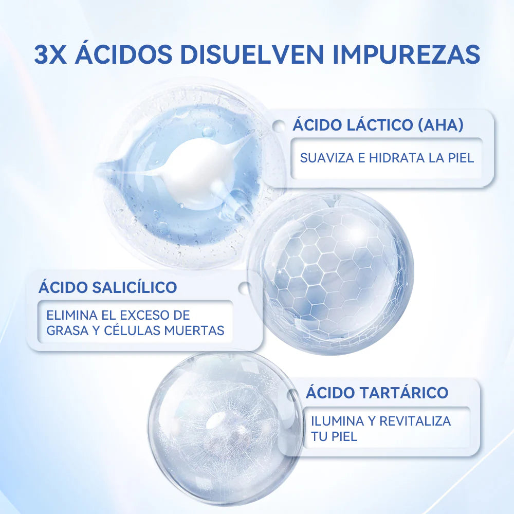 Mascarilla de Arcilla | 3 Ácidos para Limpieza Profunda de Poros