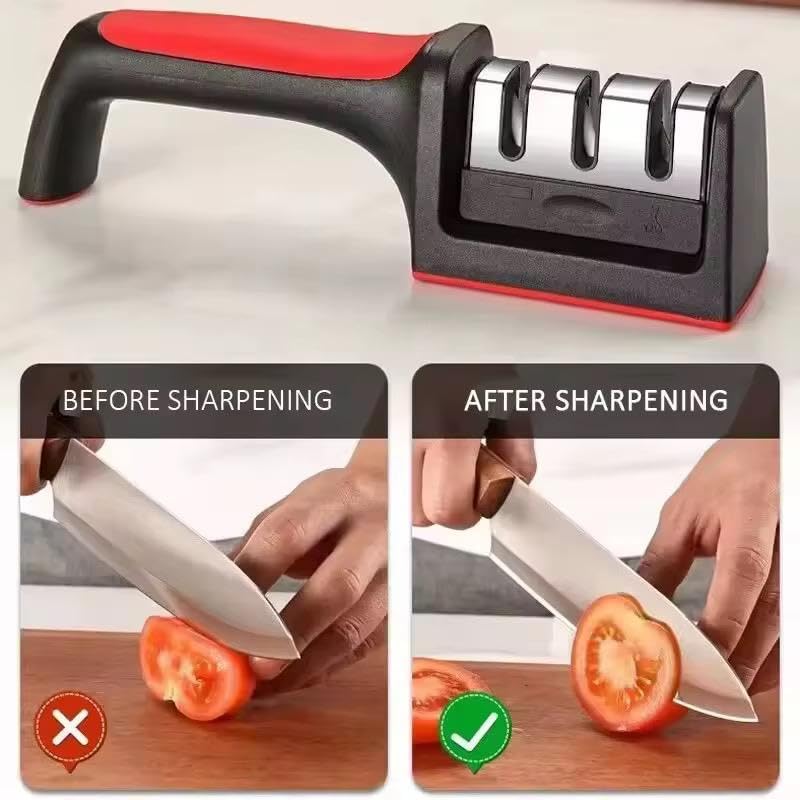 Afilador de Cuchillos Manual | 3 en 1