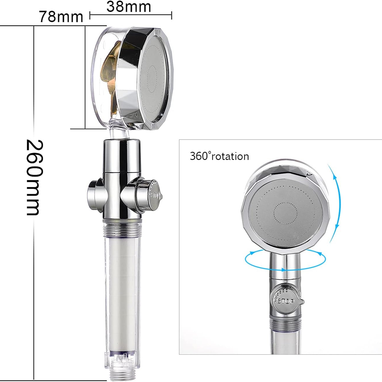 Cabezal de Ducha Turbo Wash