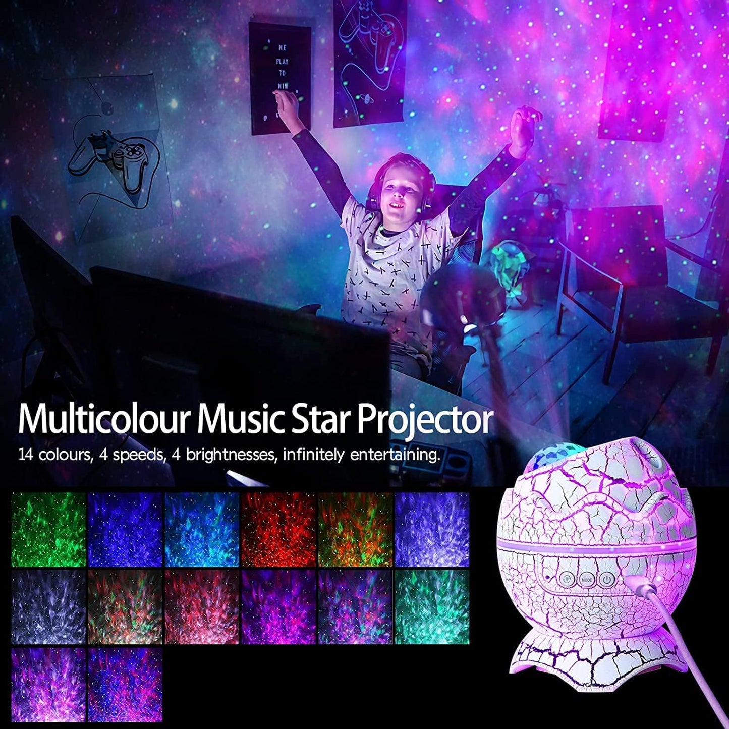 Proyector LED de Huevo de Dinosaurio