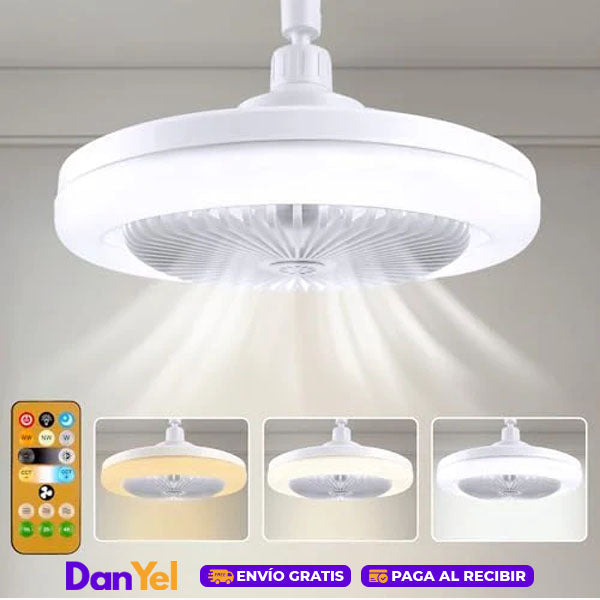 Abanico con Luz LED y Aromatizante