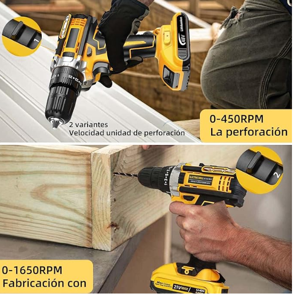 Kit de Taladro Percutor Inalámbrico