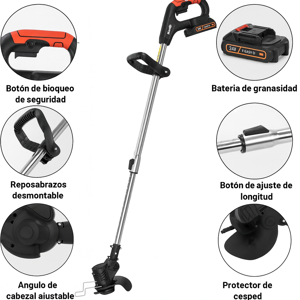 Corta Césped Eléctrico | 2 Baterías de 48V