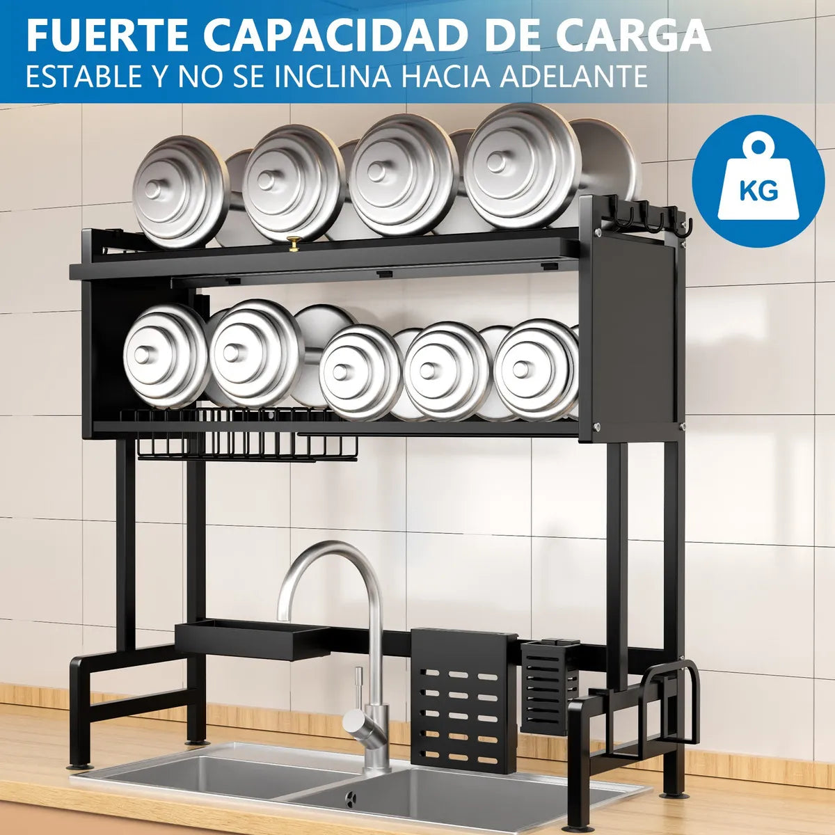 Escurridor de Plato Doble con Tapa