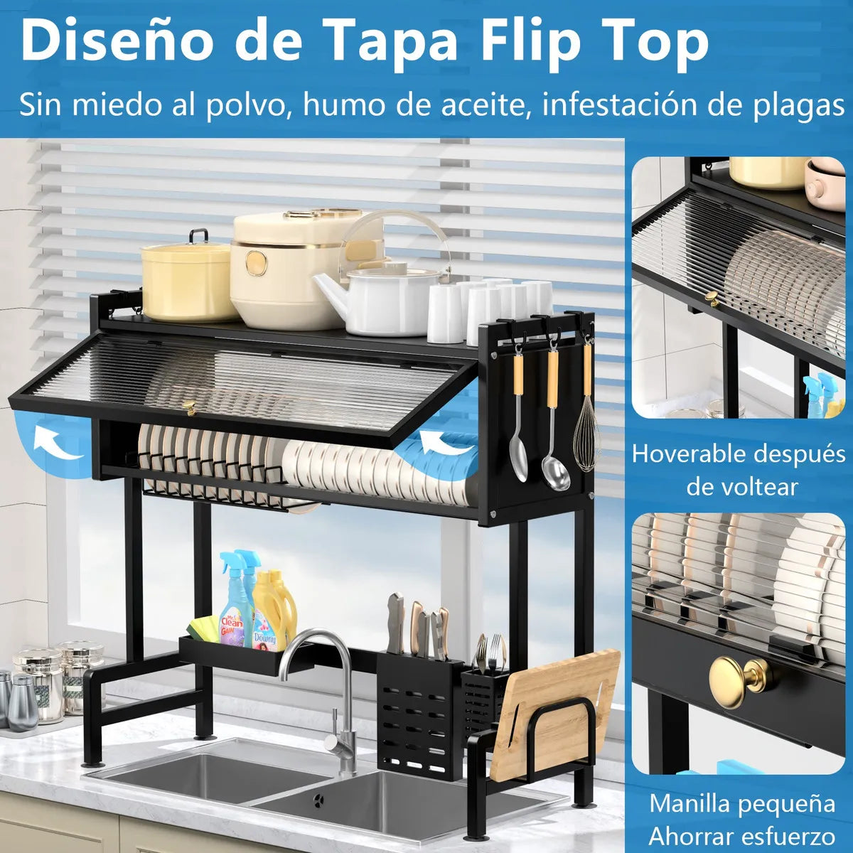 Escurridor de Plato Doble con Tapa