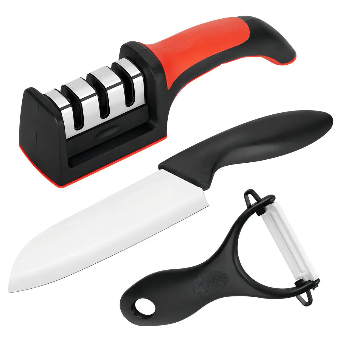 Afilador de Cuchillos Manual | 3 en 1