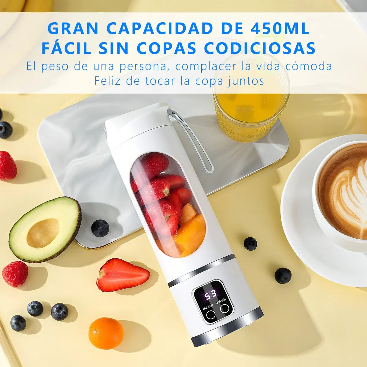 Exprimidora y Licuadora Portátil | Jugos al Instante