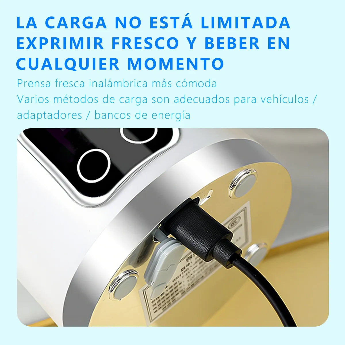 Exprimidora y Licuadora Portátil | Jugos al Instante