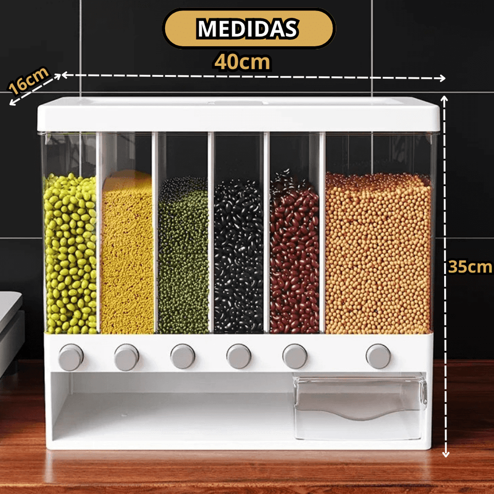 Dispensador de Alimentos Secos 6 en 1