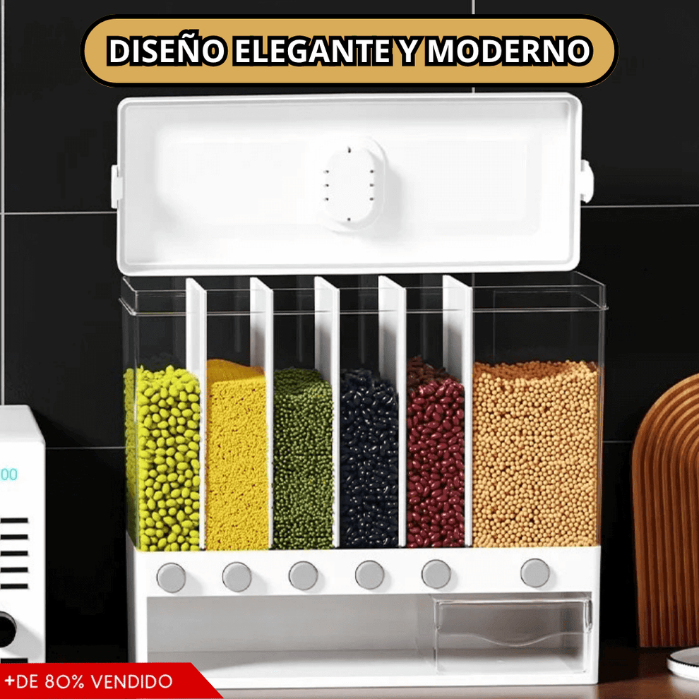 Dispensador de Alimentos Secos 6 en 1