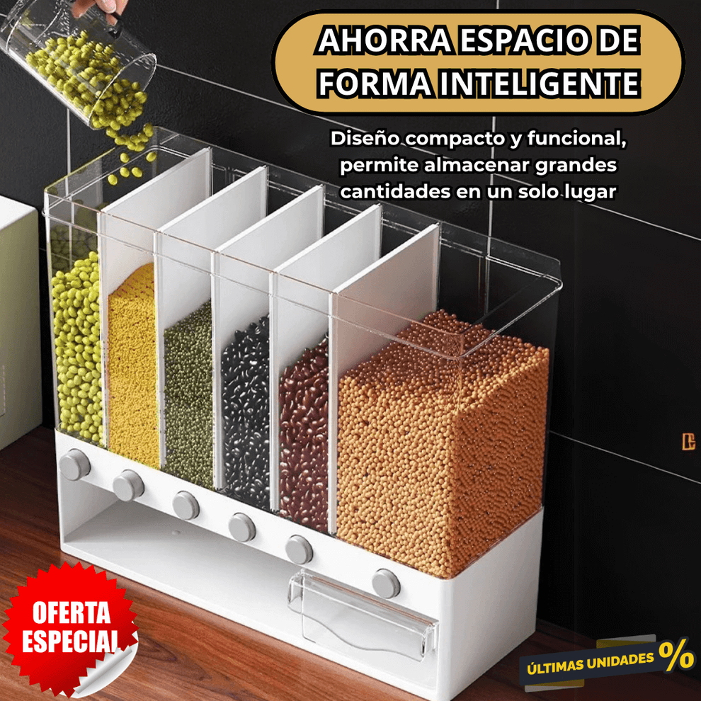 Dispensador de Alimentos Secos 6 en 1