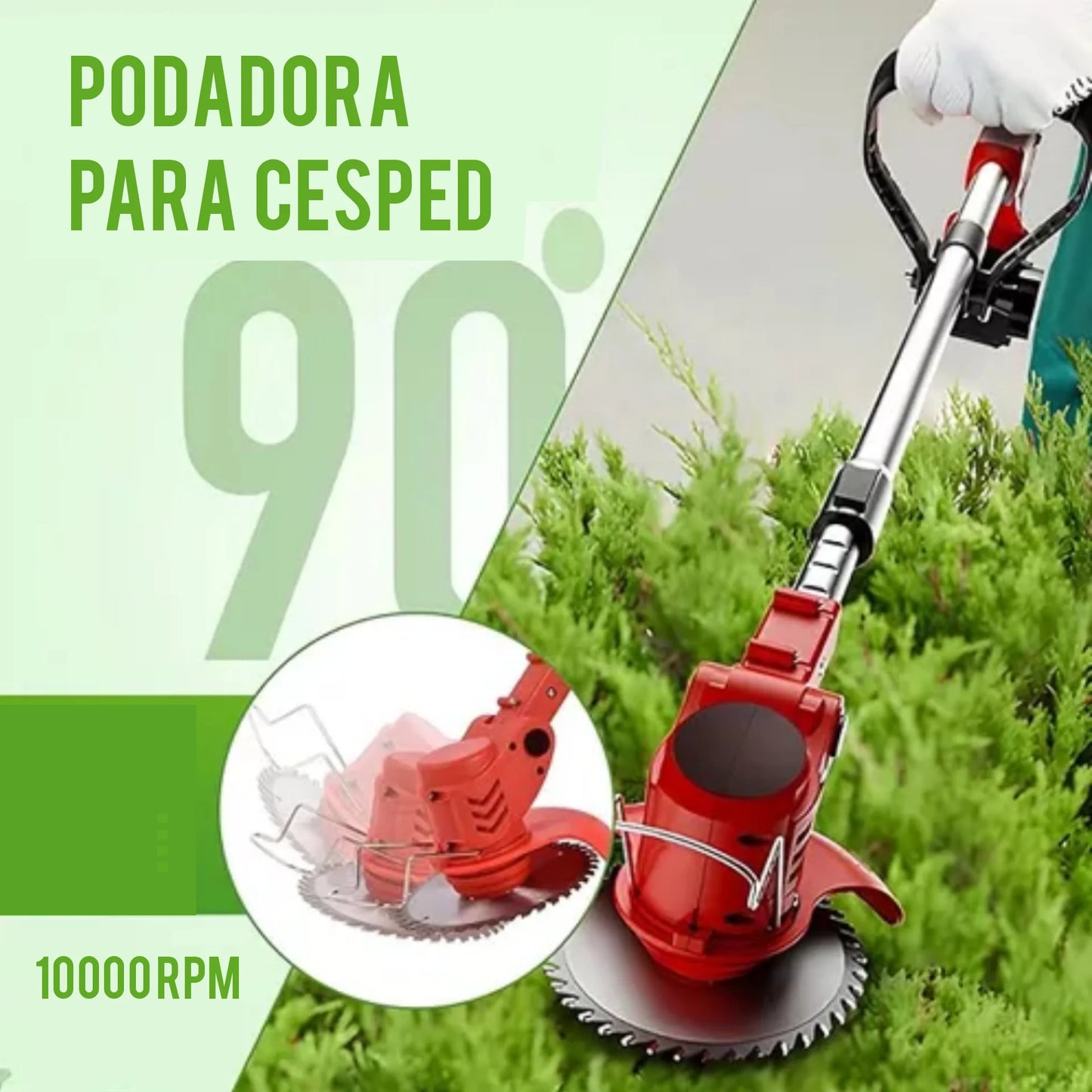 Corta Césped Inalámbrico Plegable