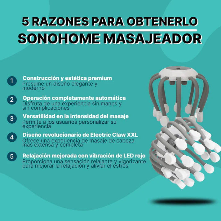 Masajeador Inalámbrico Inteligente para la Cabeza