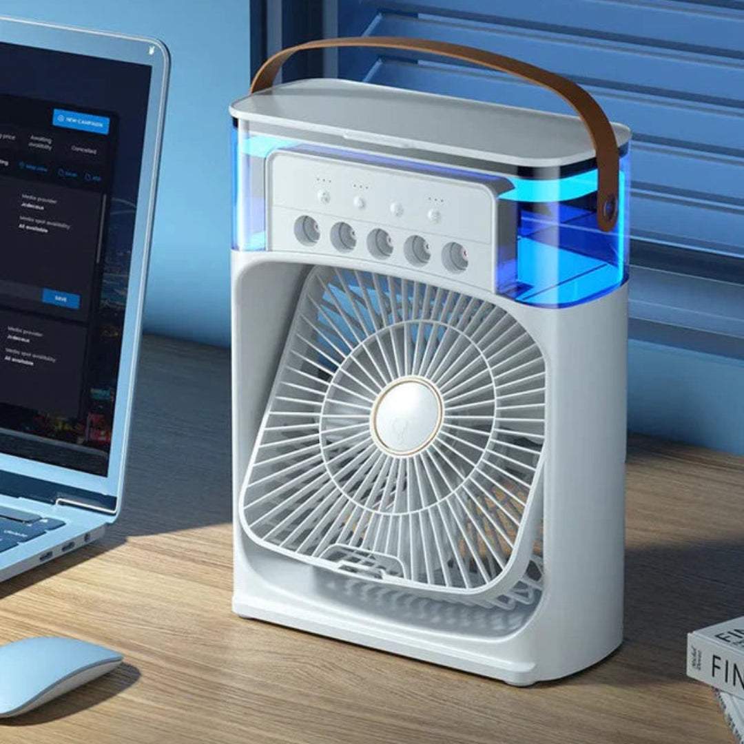 Mini Ventilador con Humidificador