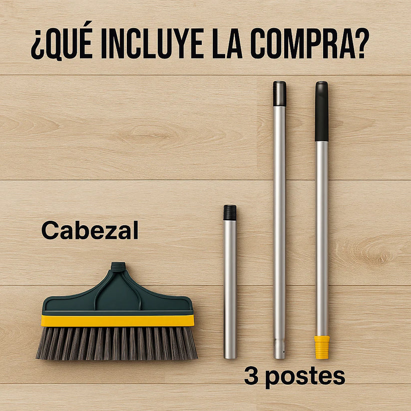 Escoba Multifuncional 3 en 1 | Limpieza Profunda en Segundos