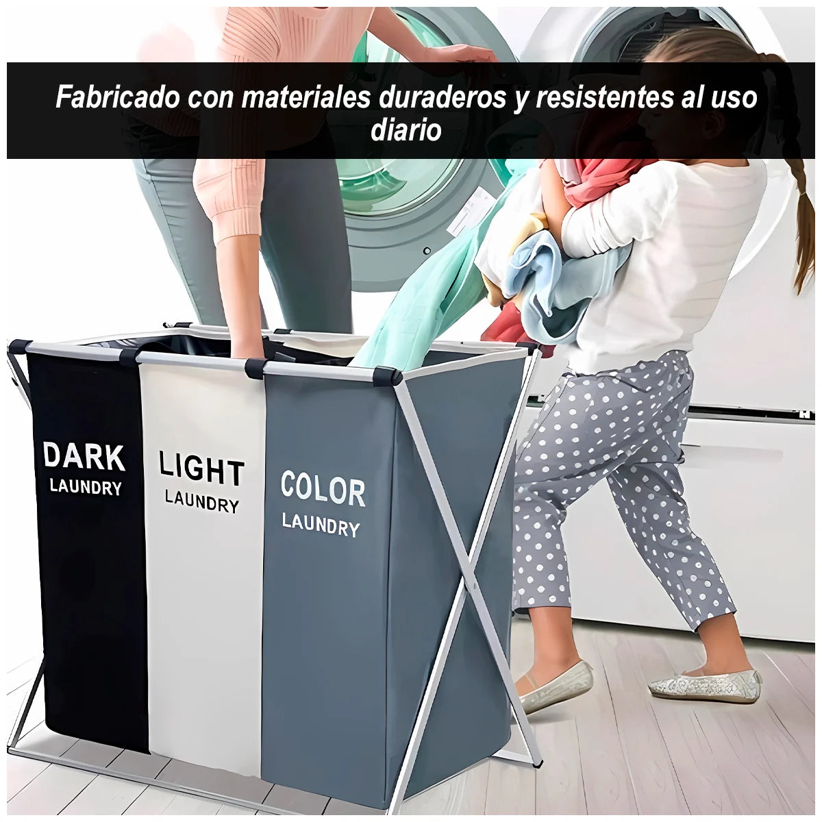 Cesta de Ropa Sucia | 3 Divisiones