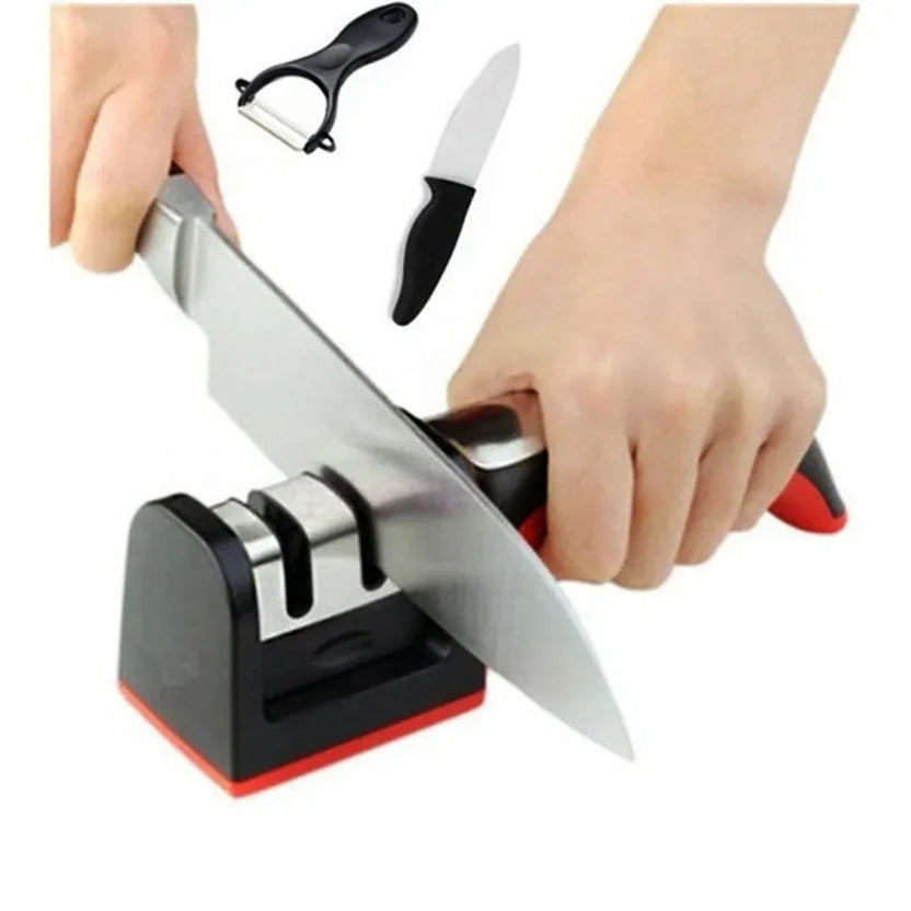 Afilador de Cuchillos Manual | 3 en 1