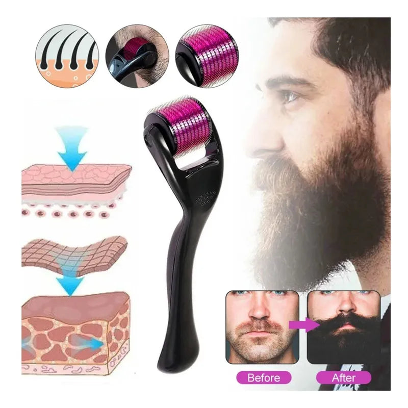 Rodillo Derma Roller para la Piel Barba y Cabello