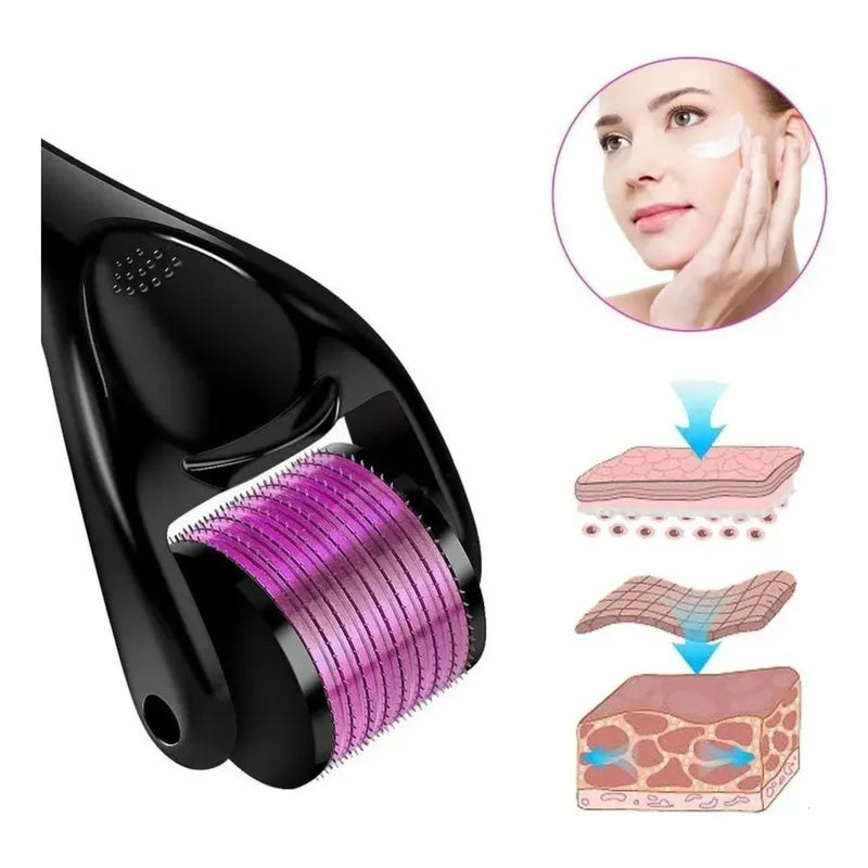 Rodillo Derma Roller para la Piel Barba y Cabello