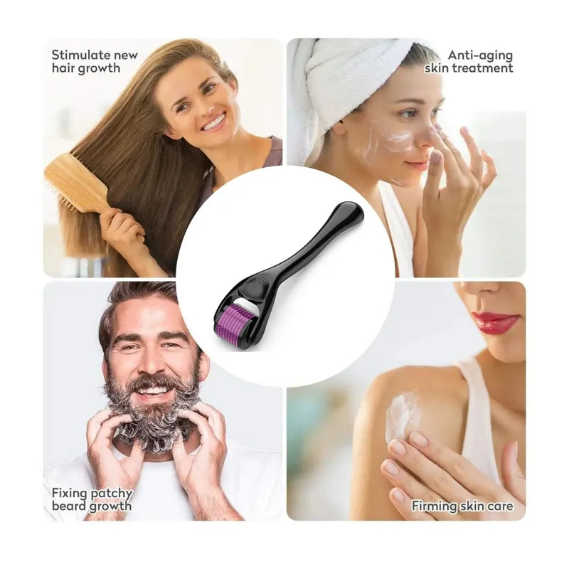 Rodillo Derma Roller para la Piel Barba y Cabello